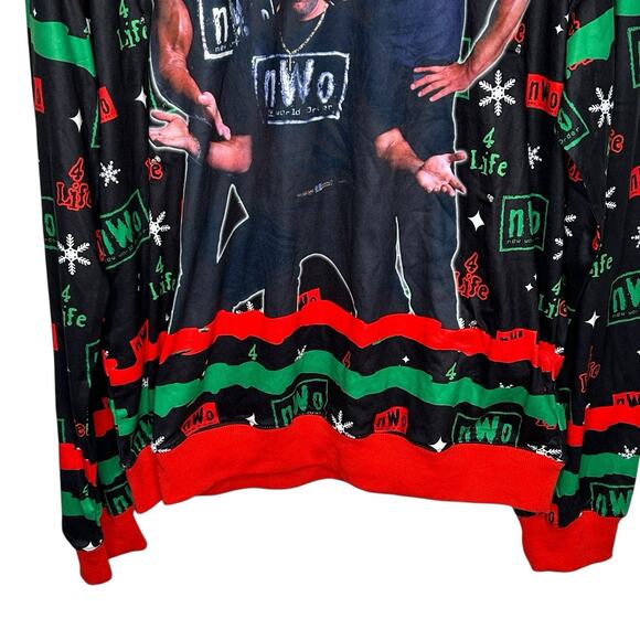 WWE NWO Hulkster Hogan Big Daddy Cool  Razor Ramon Light Up Holiday Sweater  XL - Picture 5 of 12
